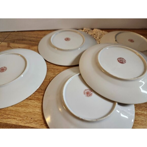 5- Pastel Lustreware Handpainted in Japan 7" Vintage Lunch Plates - Picture 12 of 13